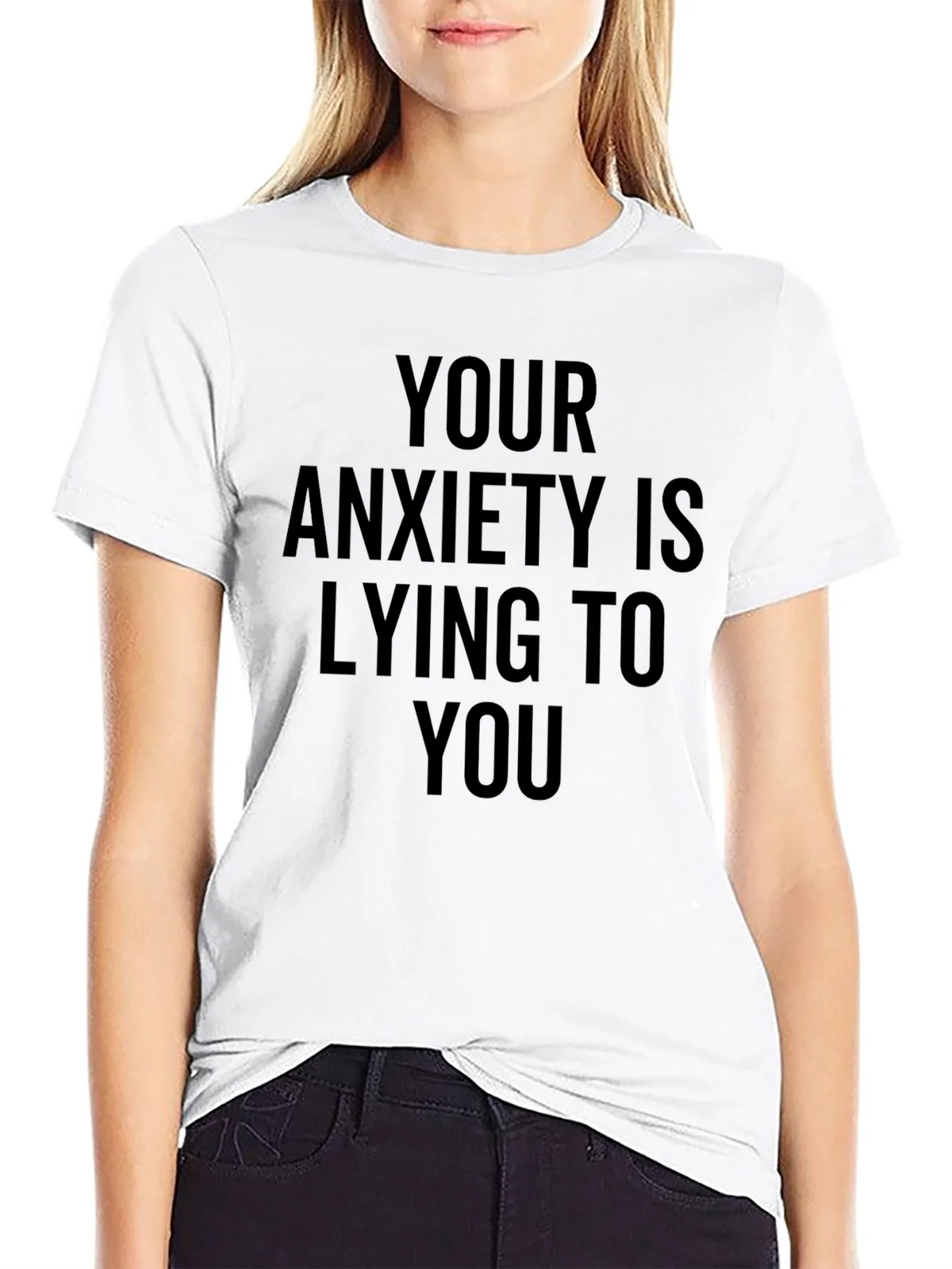 Anxiety Awareness Graphic Tee - Black Cotton T-Shirt product image 11