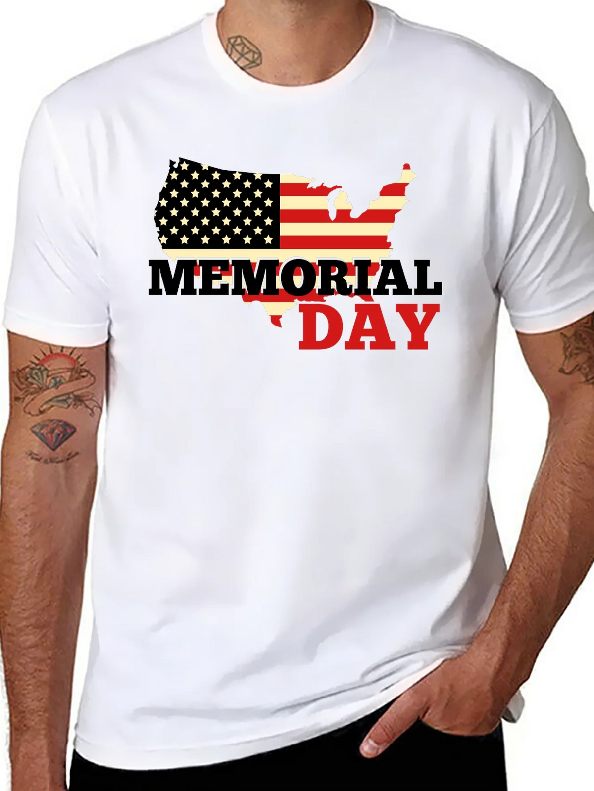Memorial Day USA Flag T-Shirt product image 10