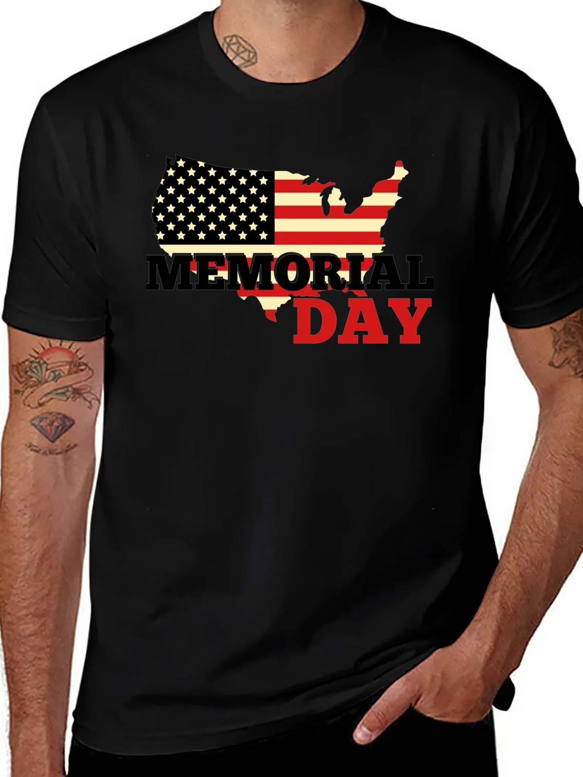 Memorial Day USA Flag T-Shirt product image 1