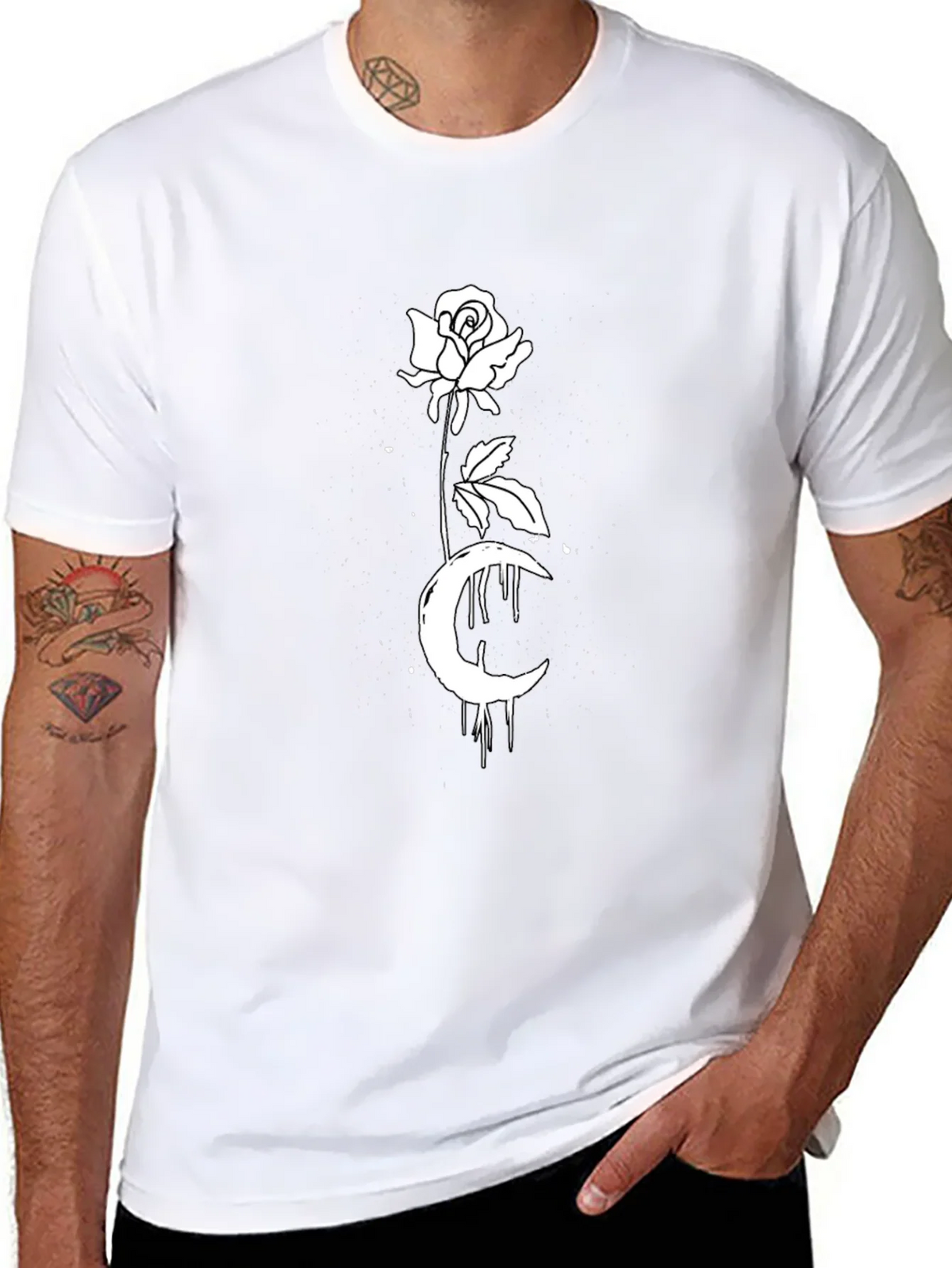 Rose Moon Graphic Tee - Black product image 10
