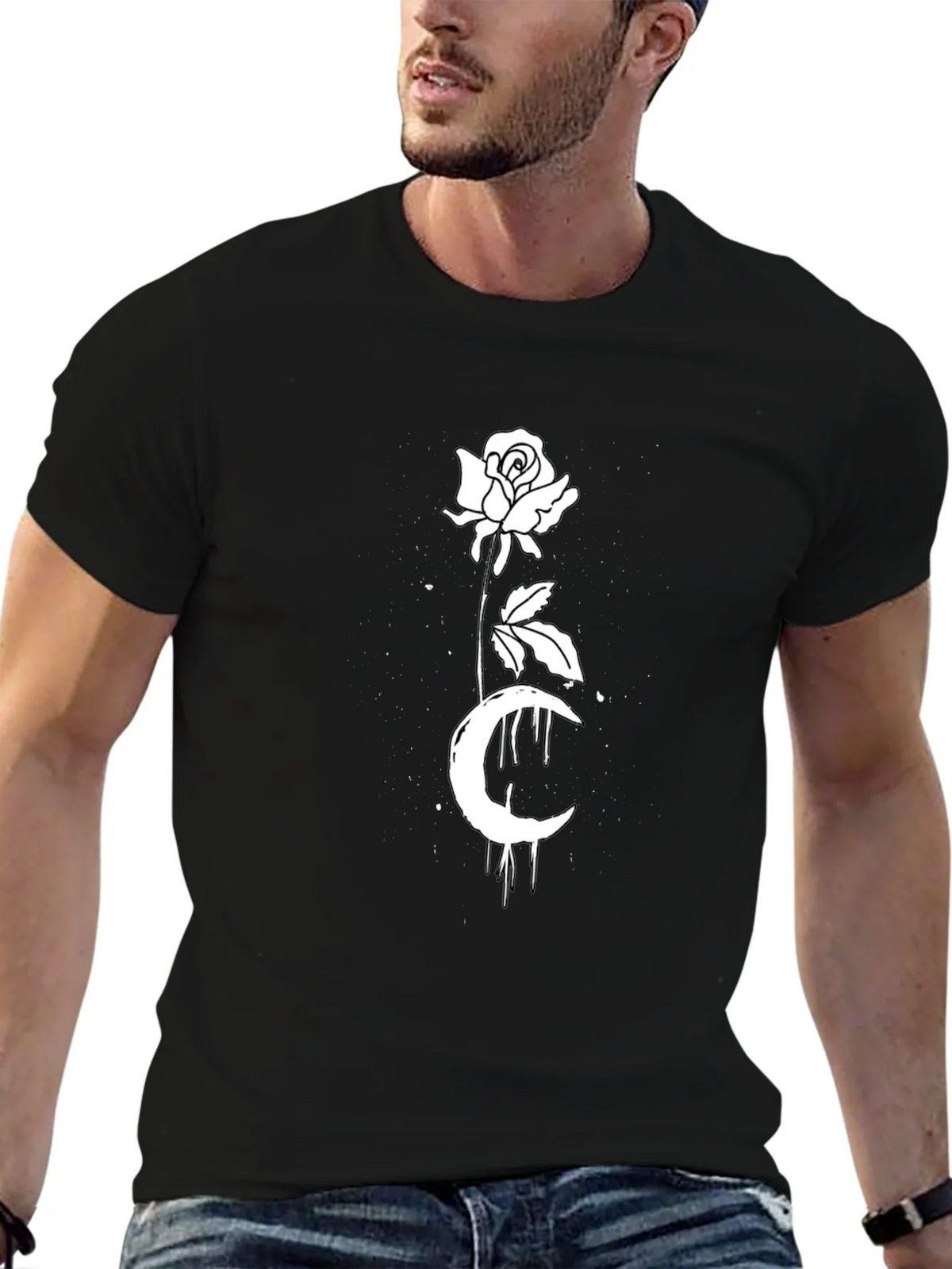Rose Moon Graphic Tee - Black product image 9