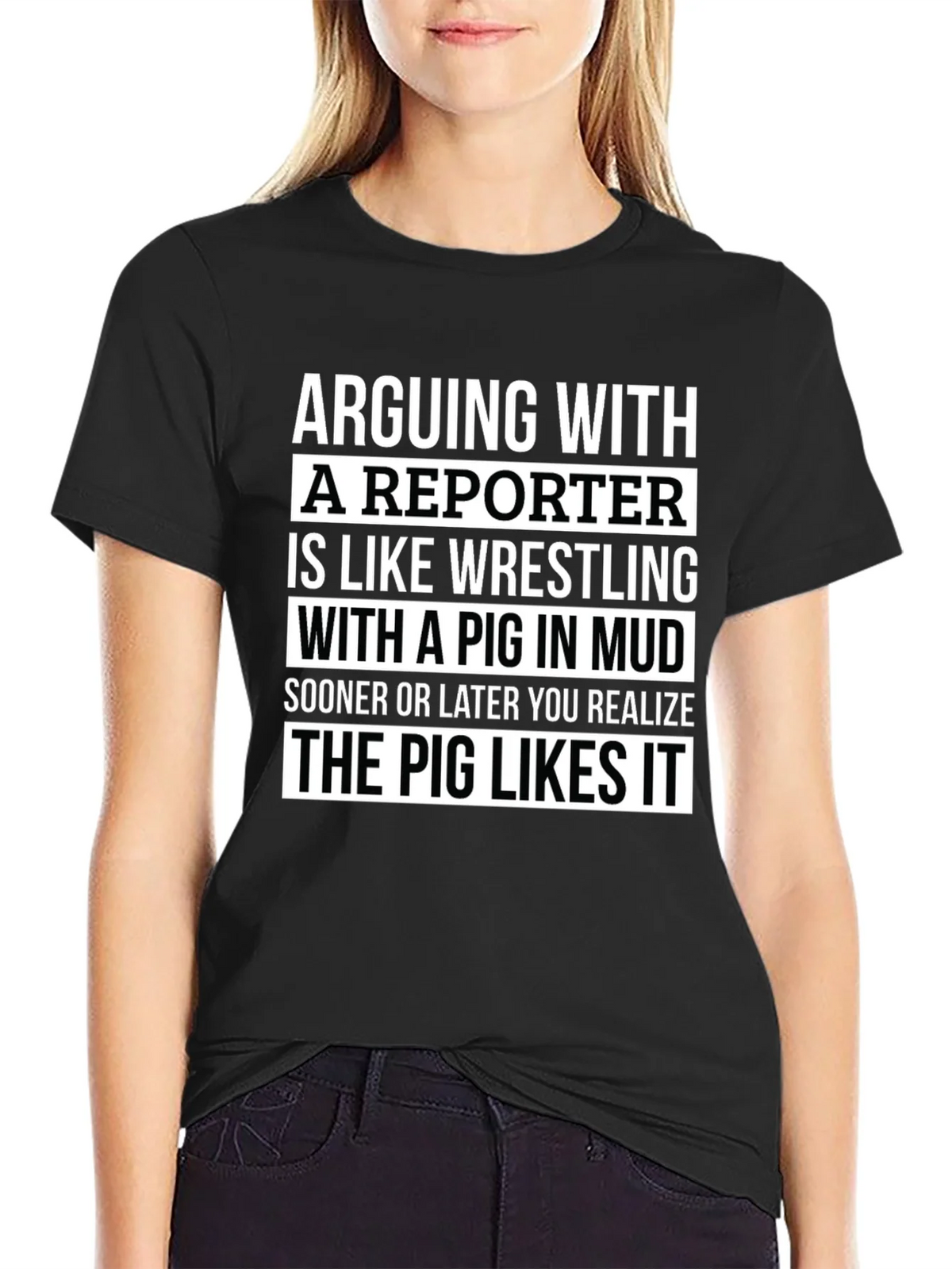 Arguing with a Reporter T-Shirt product image 5