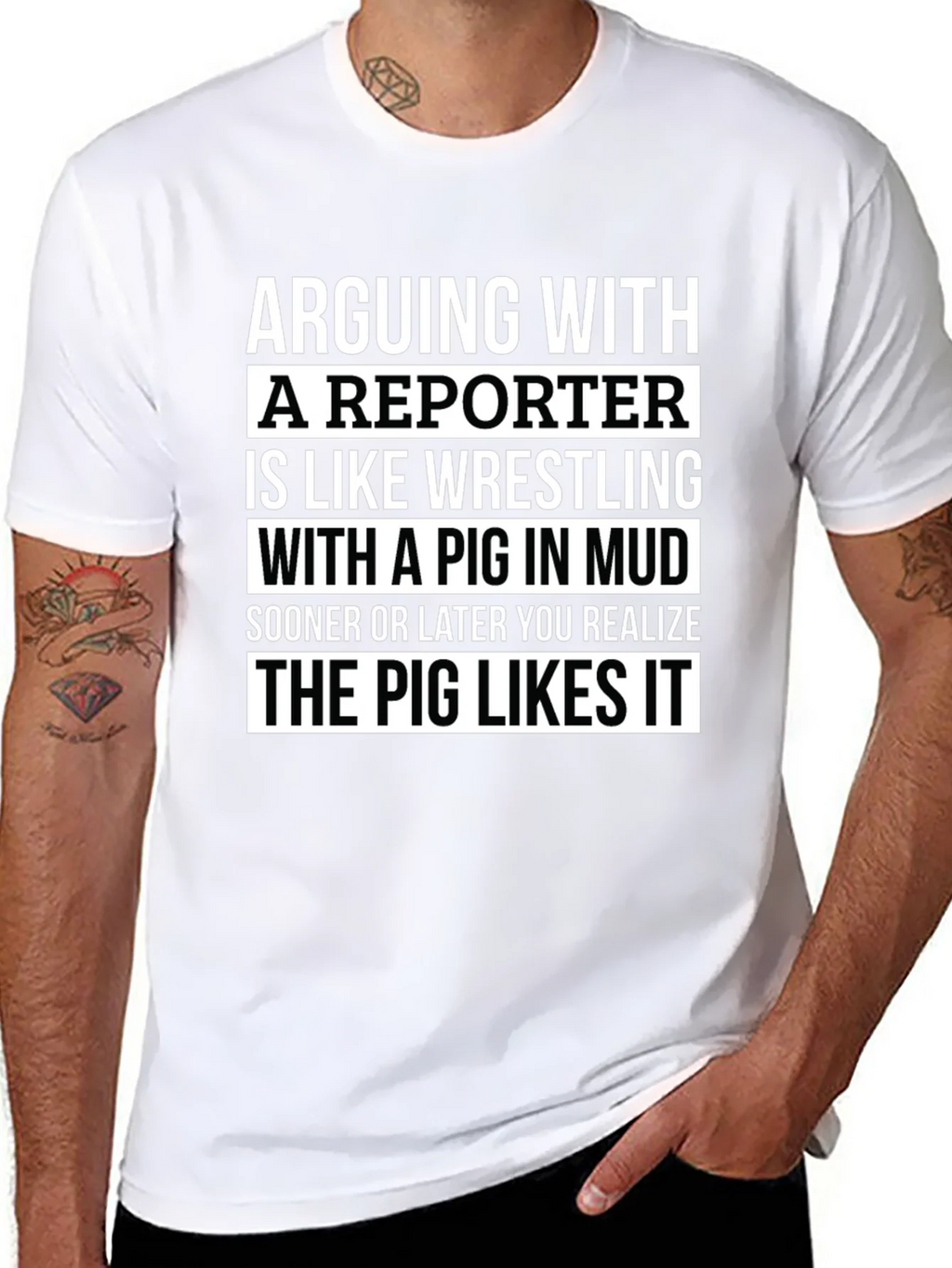 Arguing with a Reporter T-Shirt product image 10