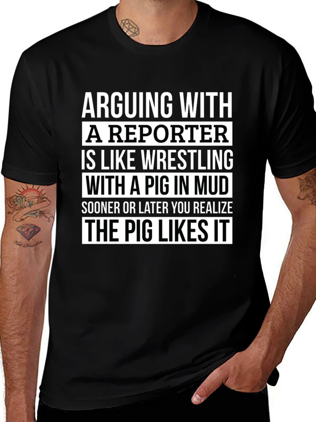 Arguing with a Reporter T-Shirt product image 1