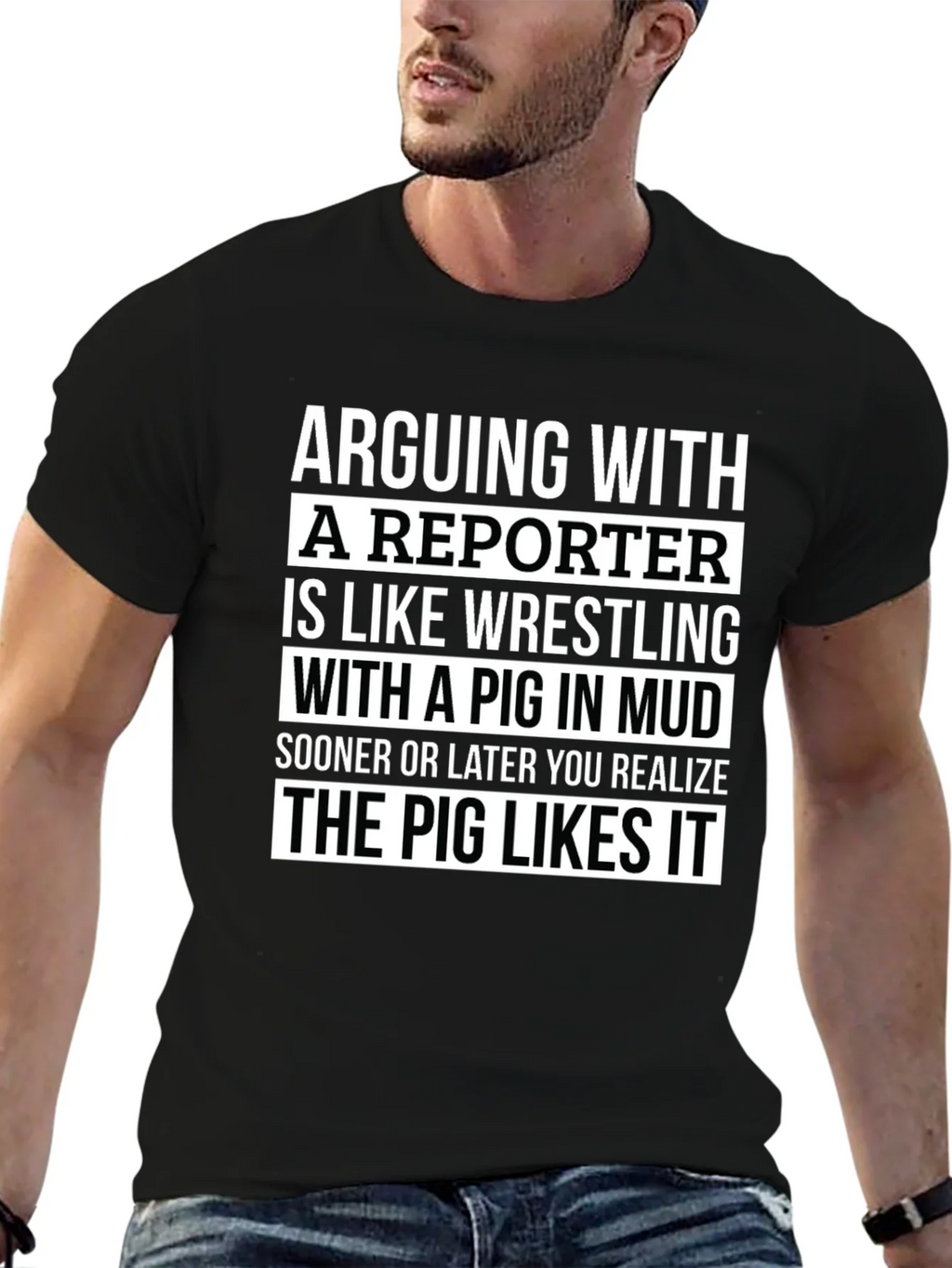Arguing with a Reporter T-Shirt product image 9