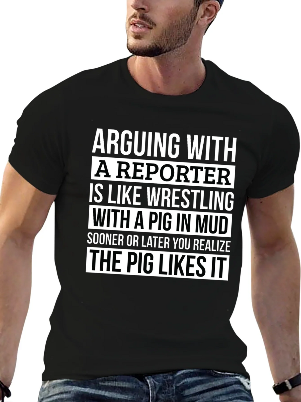 Arguing with a Reporter T-Shirt product image 9