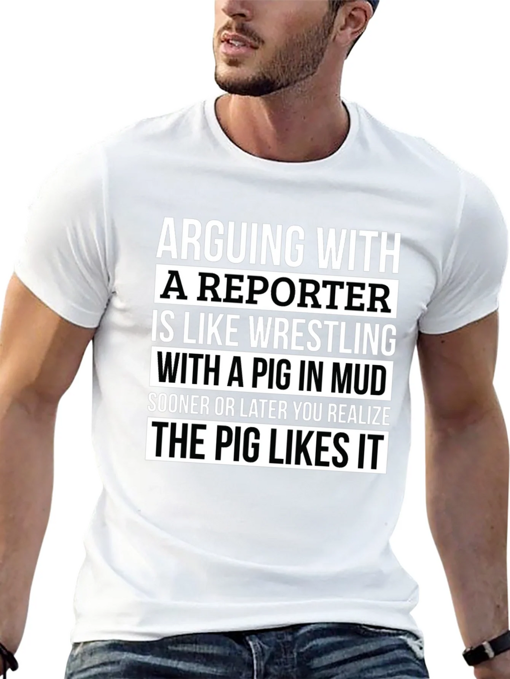 Arguing with a Reporter T-Shirt product image 4