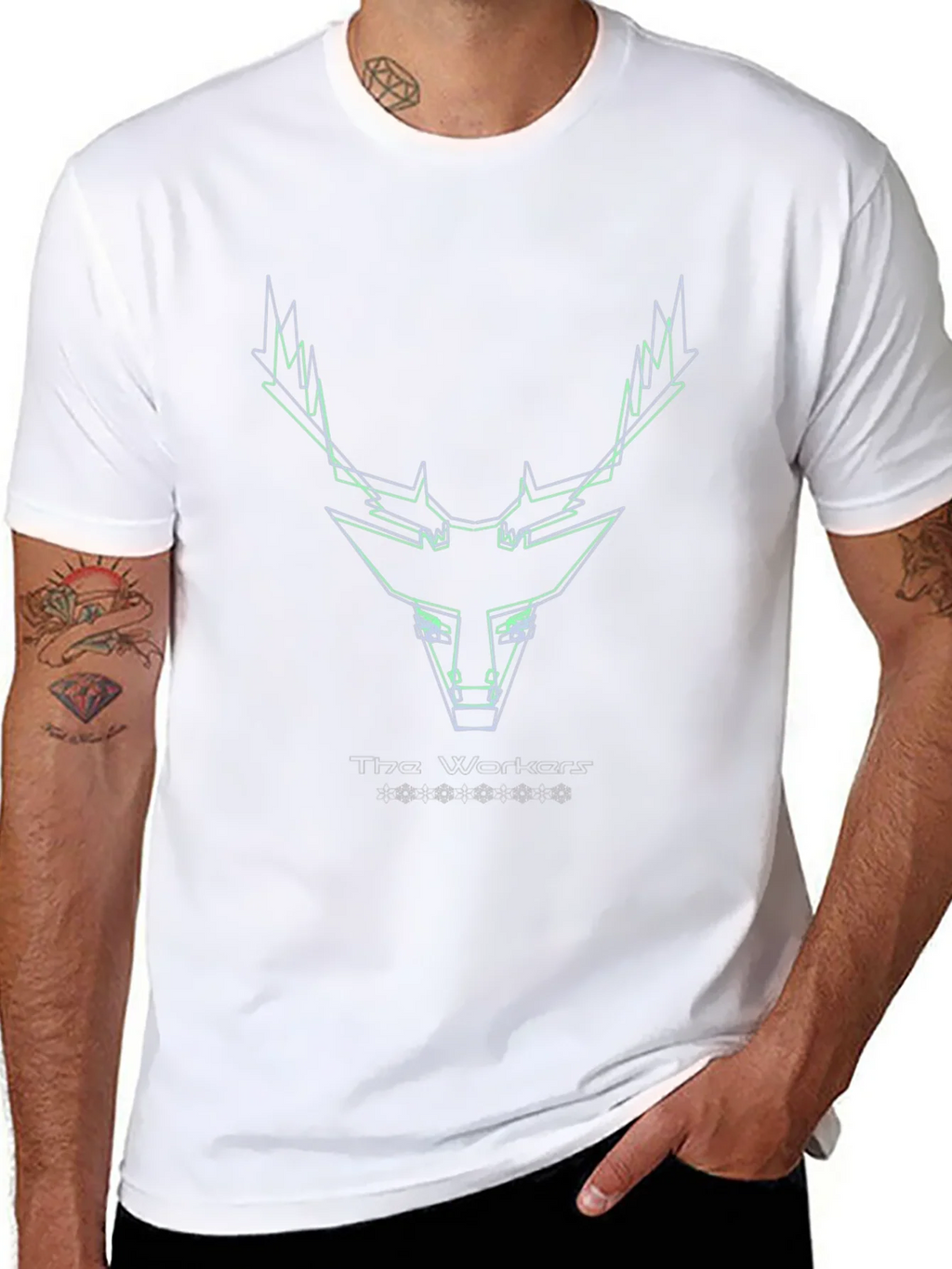 Geometric Deer Head Tee product image 1