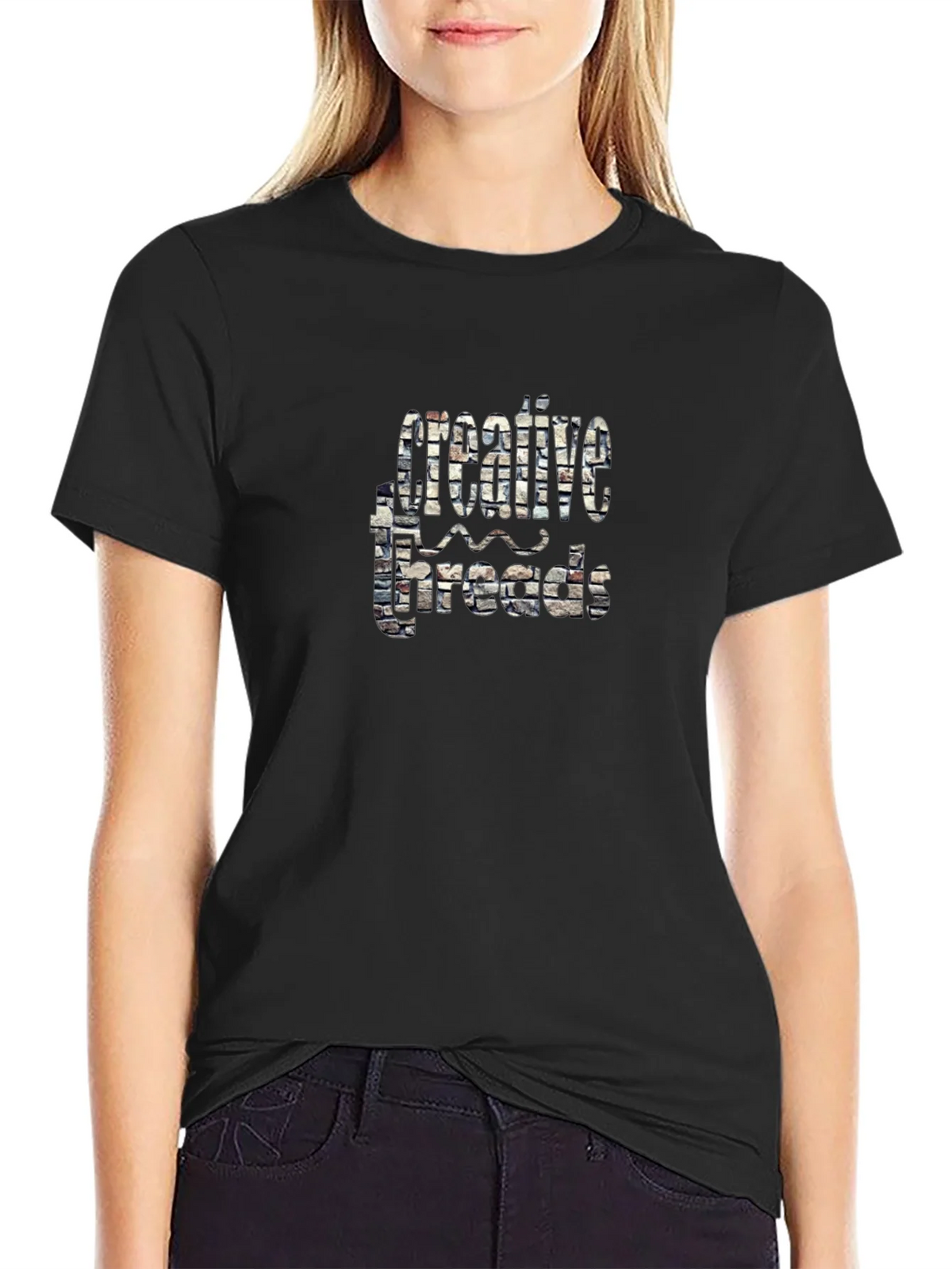 Creative Threads Graphic Black T-Shirt product image 5