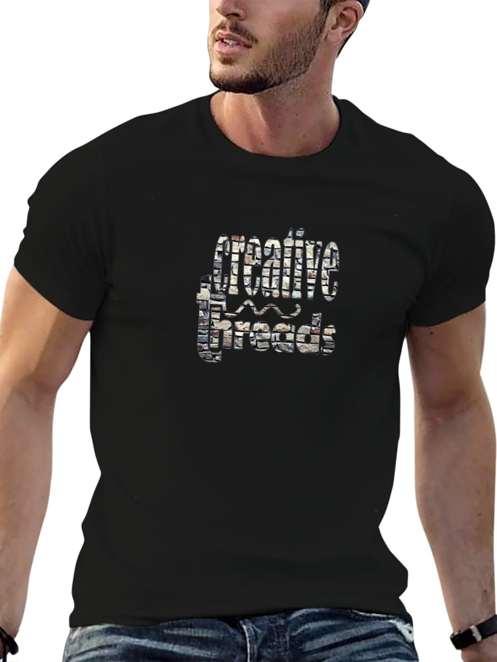 Creative Threads Graphic Black T-Shirt product image 9