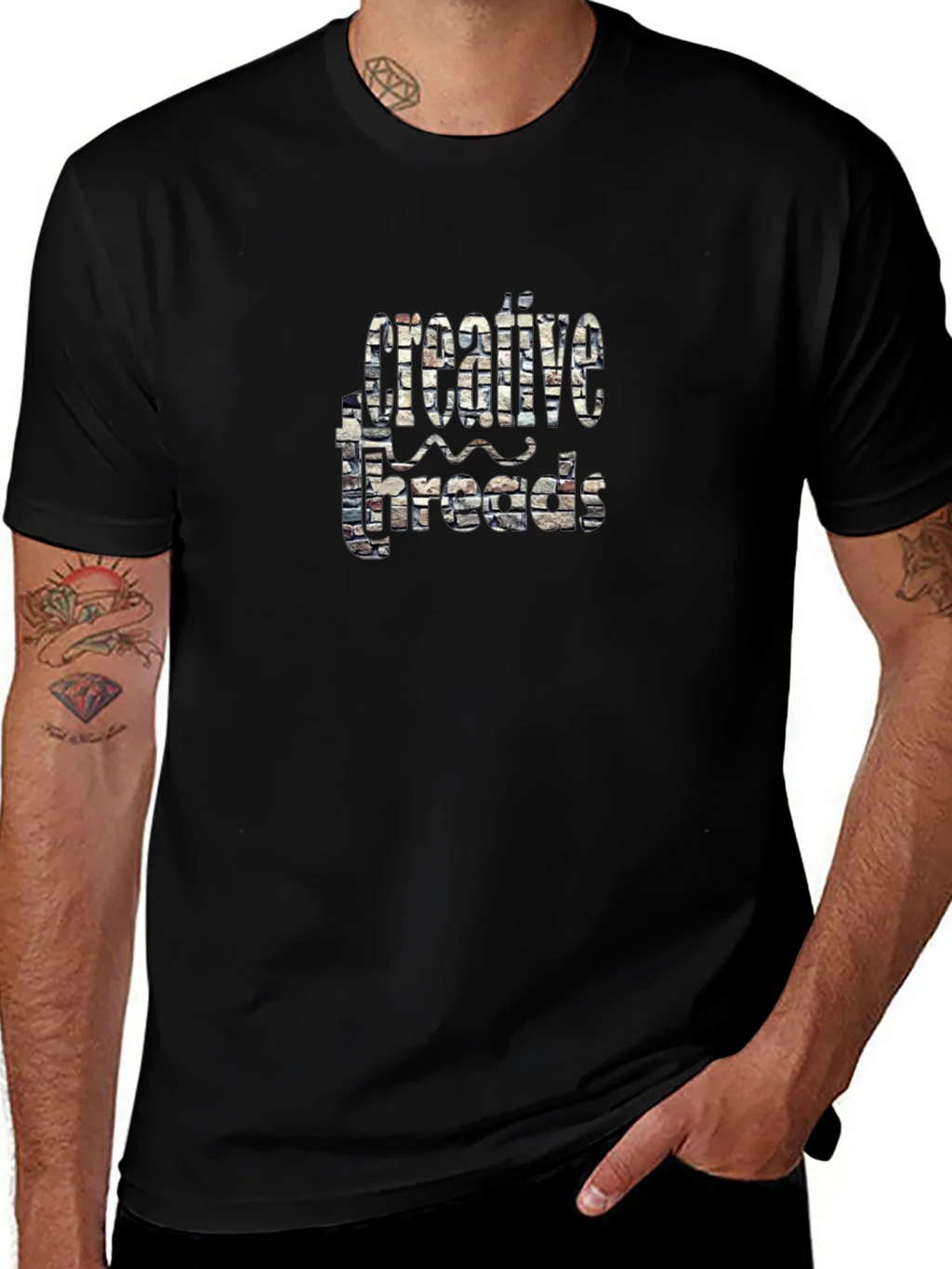 Creative Threads Graphic Black T-Shirt product image 1