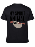 My Spirit Animal Sloth Graphic Tee - Black product image 1