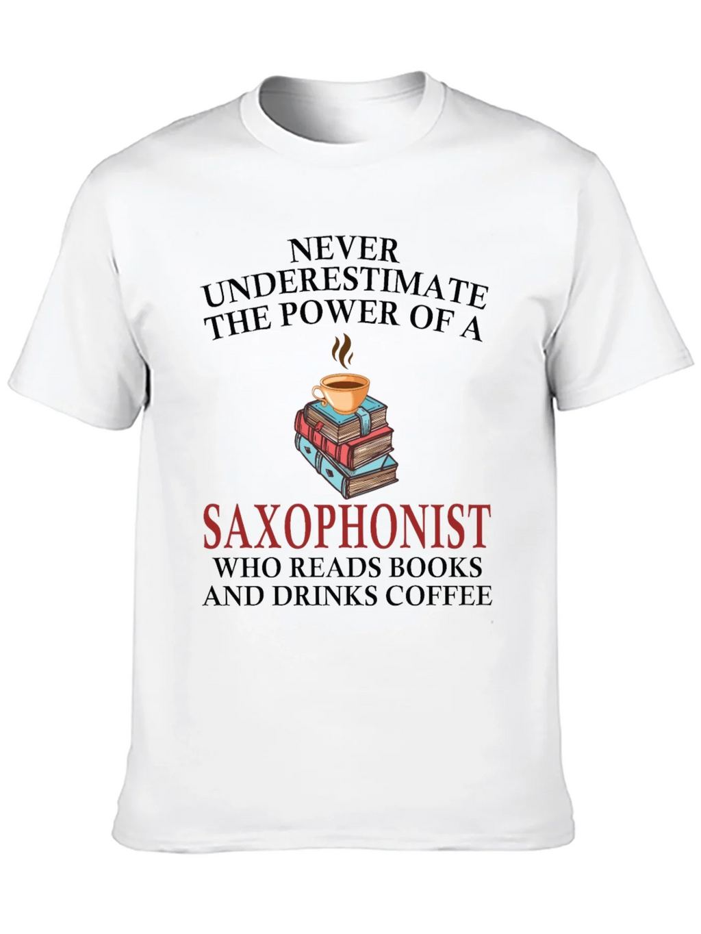 Saxophonist Coffee & Books Graphic Tee product image 12