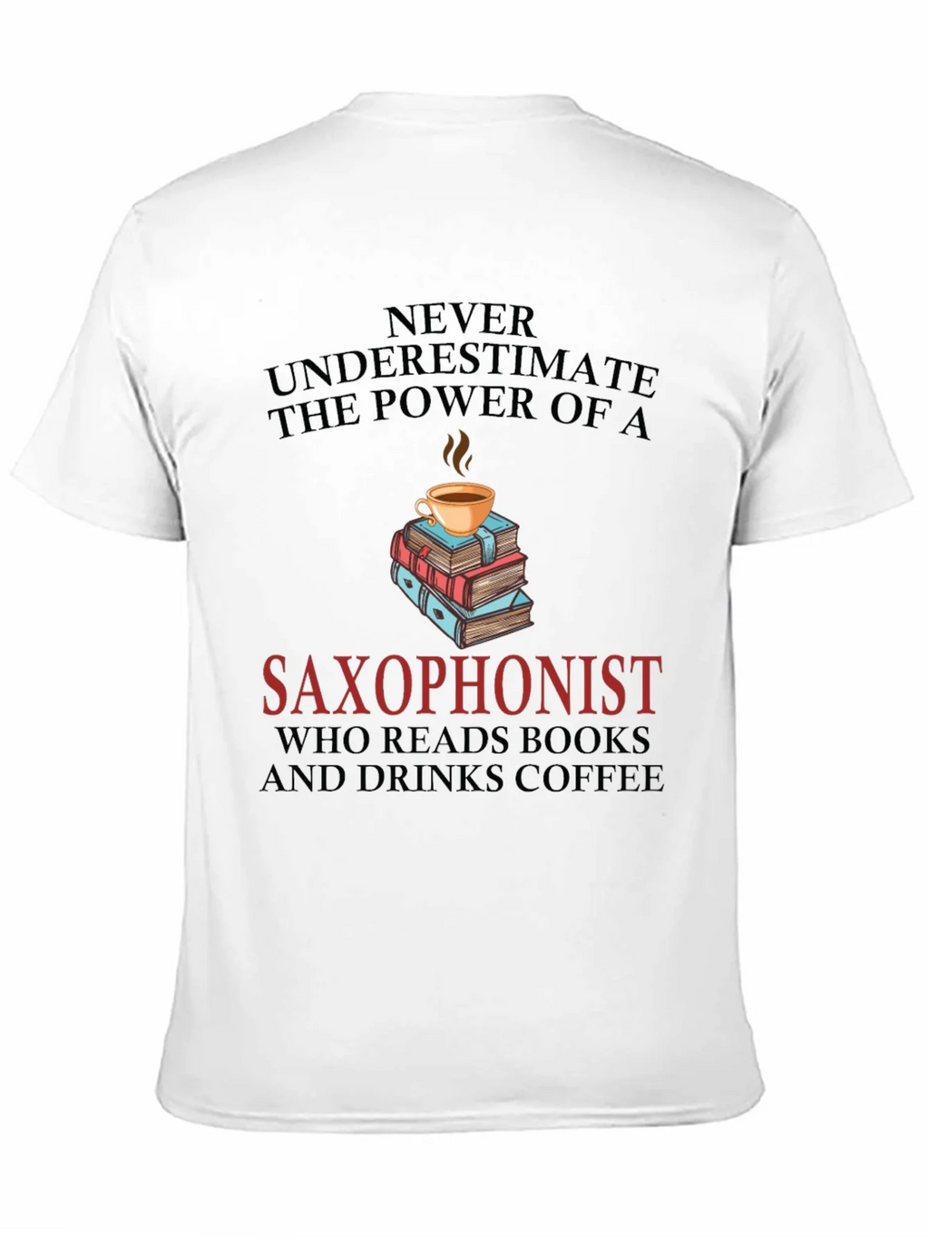 Saxophonist Coffee & Books Graphic Tee product image 2