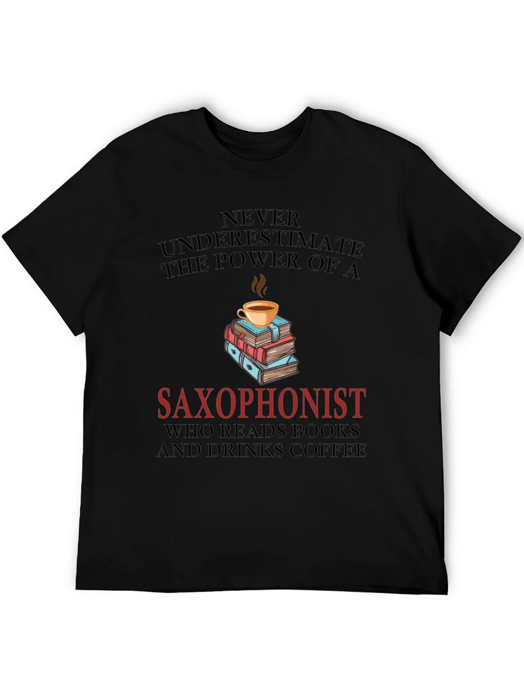 Saxophonist Coffee & Books Graphic Tee product image 8
