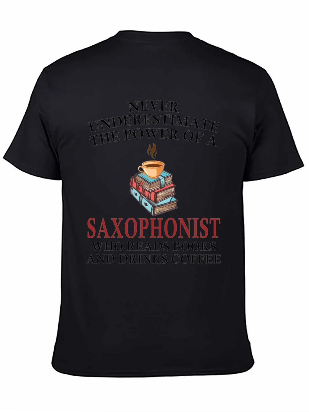 Saxophonist Coffee & Books Graphic Tee product image 7