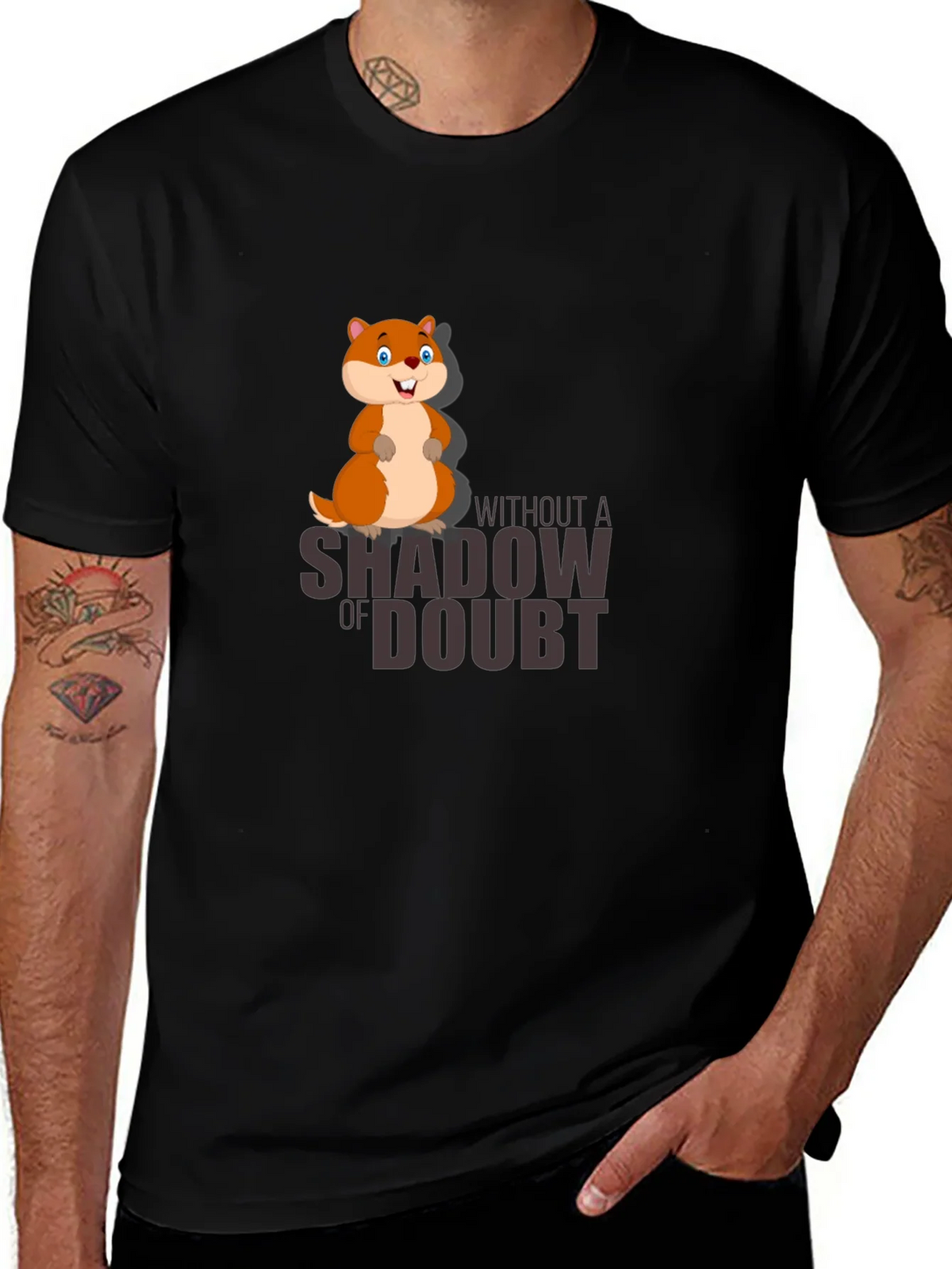 Shadow of Doubt Black Graphic Tee product image 1