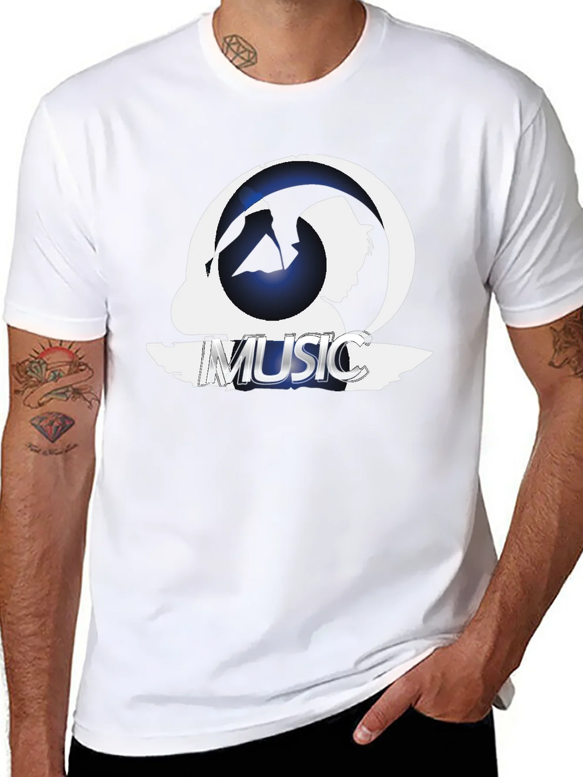 Music Silhouette Graphic T-Shirt product image 10