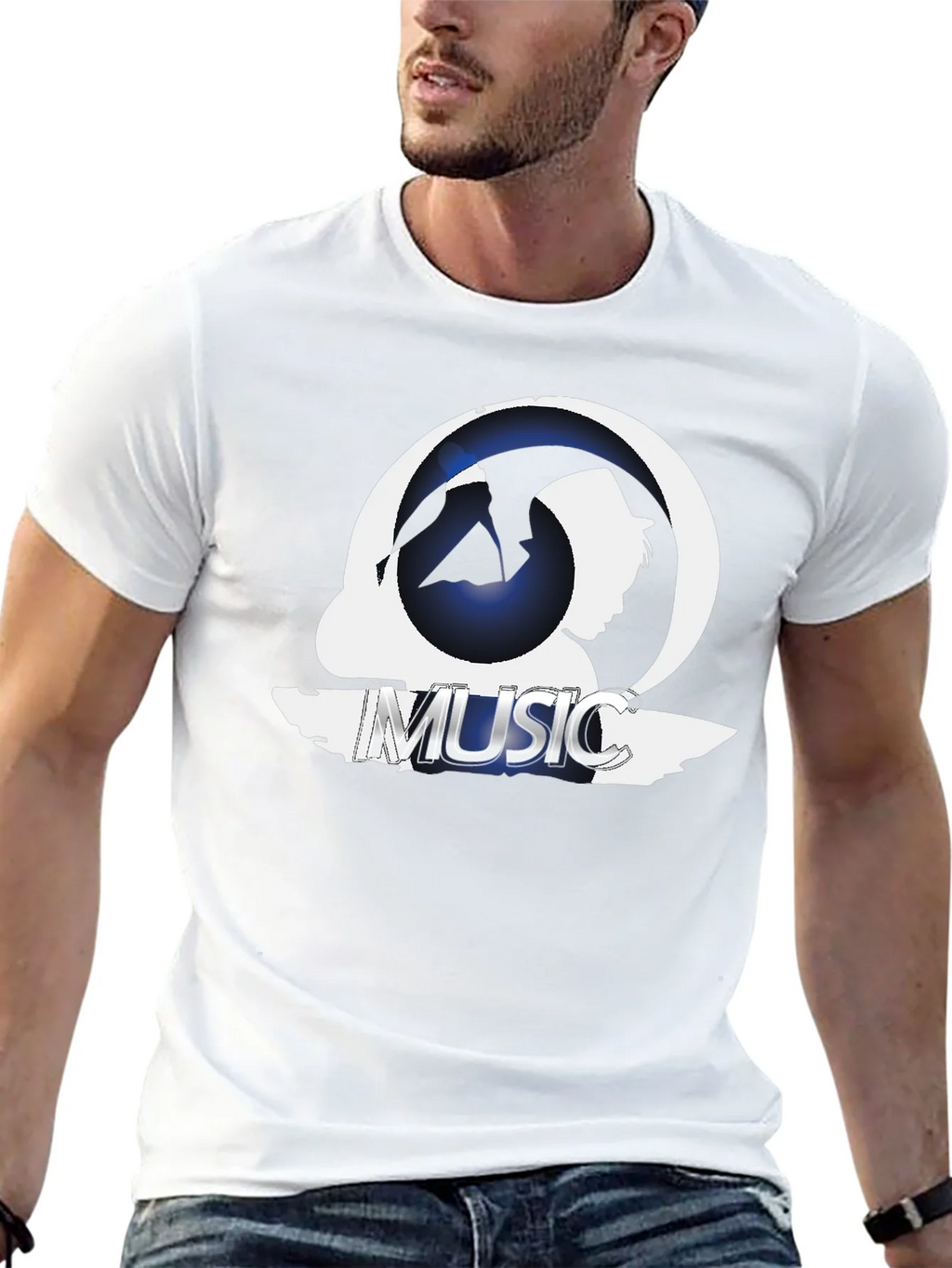 Music Silhouette Graphic T-Shirt product image 4
