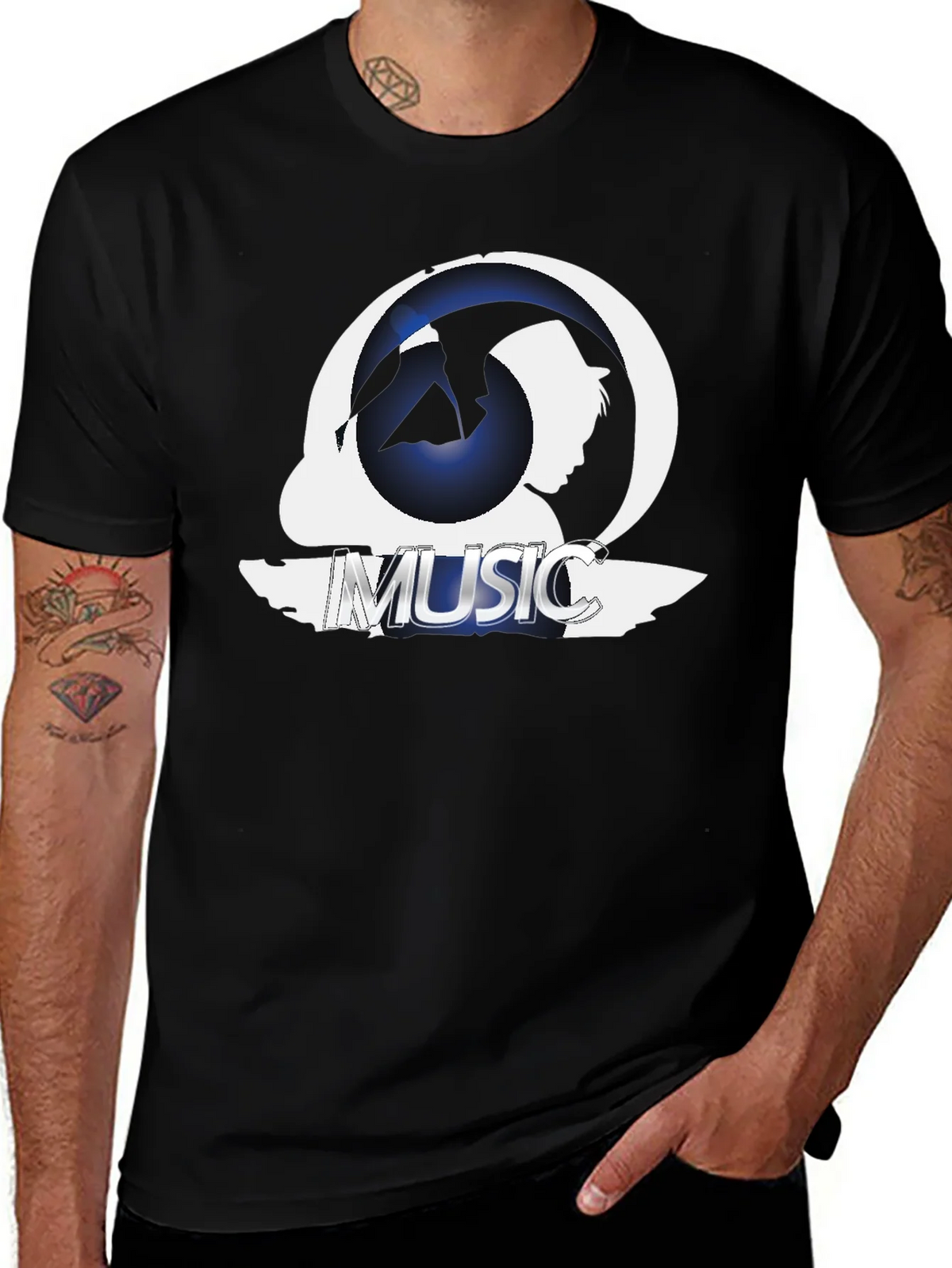 Music Silhouette Graphic T-Shirt product image 1