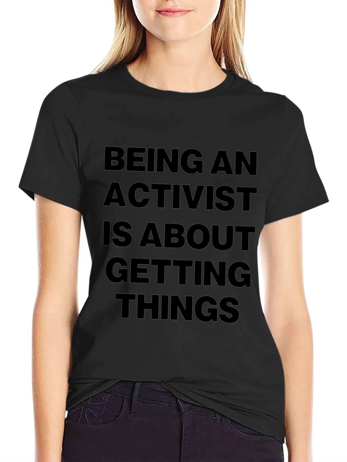 Activist Statement Black T-Shirt product image 5
