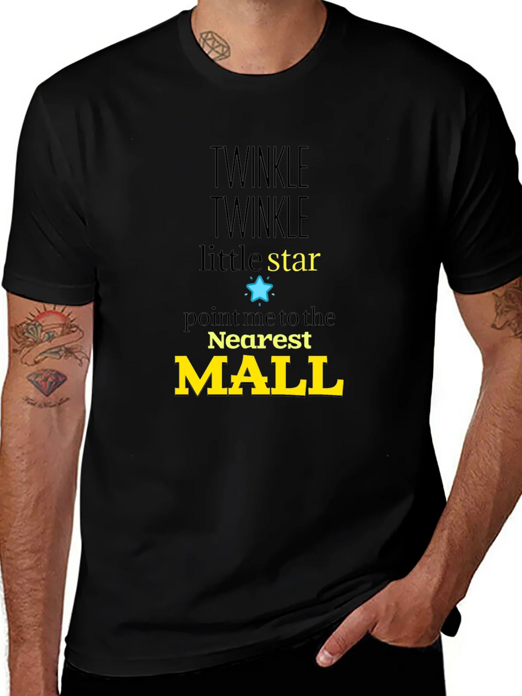 Twinkle Star Mall Graphic Tee - Black product image 1