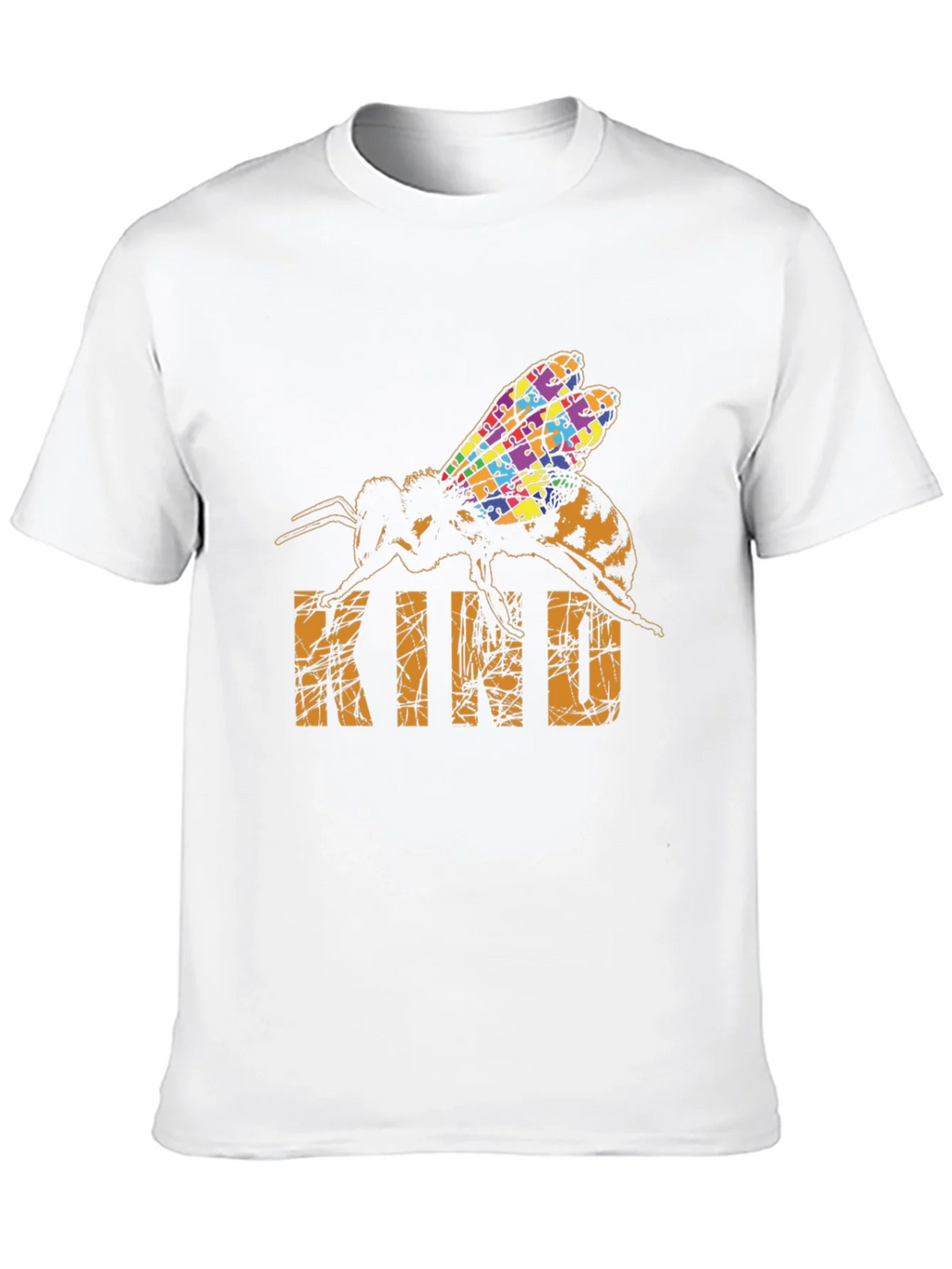 Be Kind Bee Autism Puzzle T-Shirt product image 9