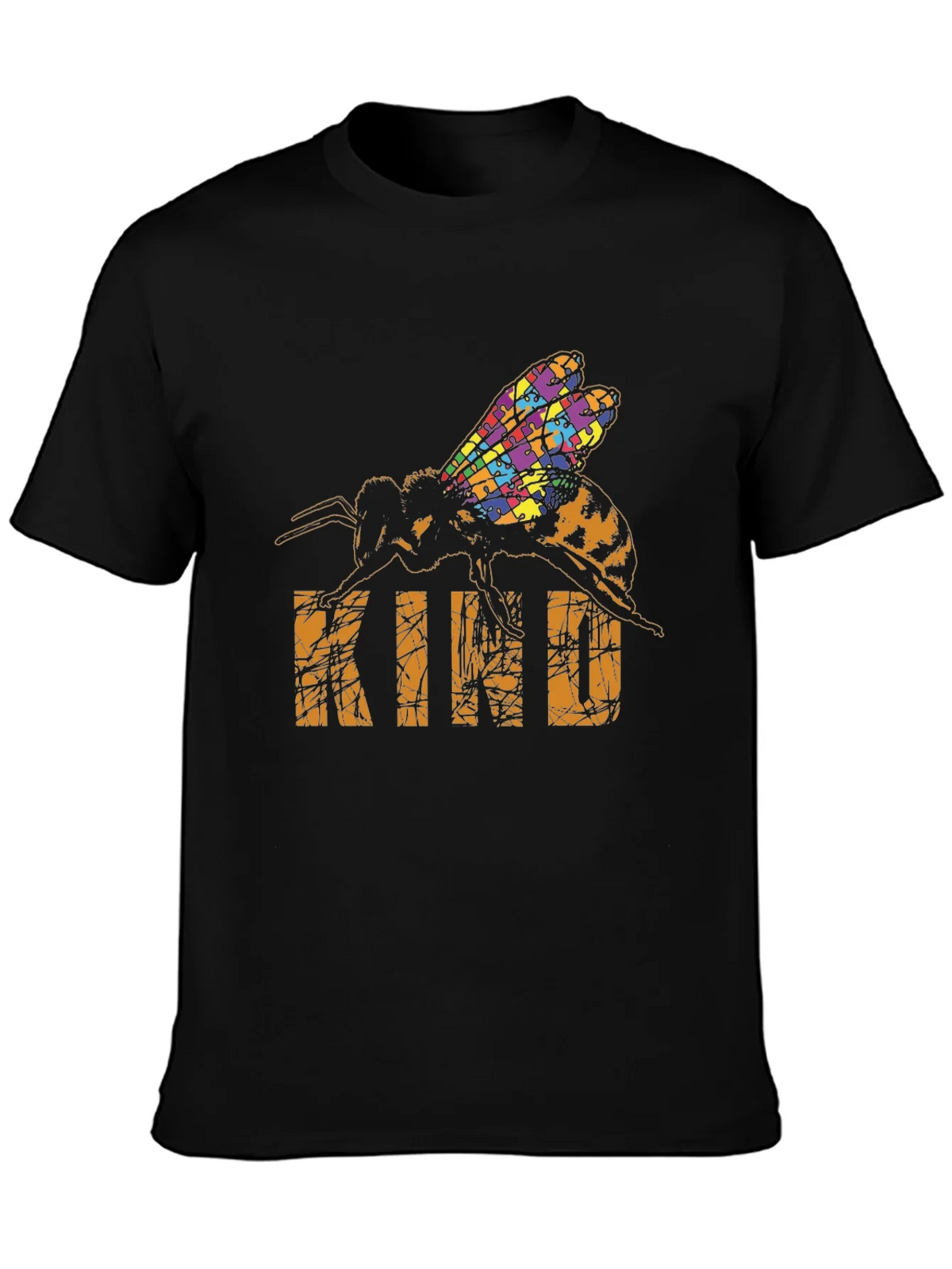 Be Kind Bee Autism Puzzle T-Shirt product image 3