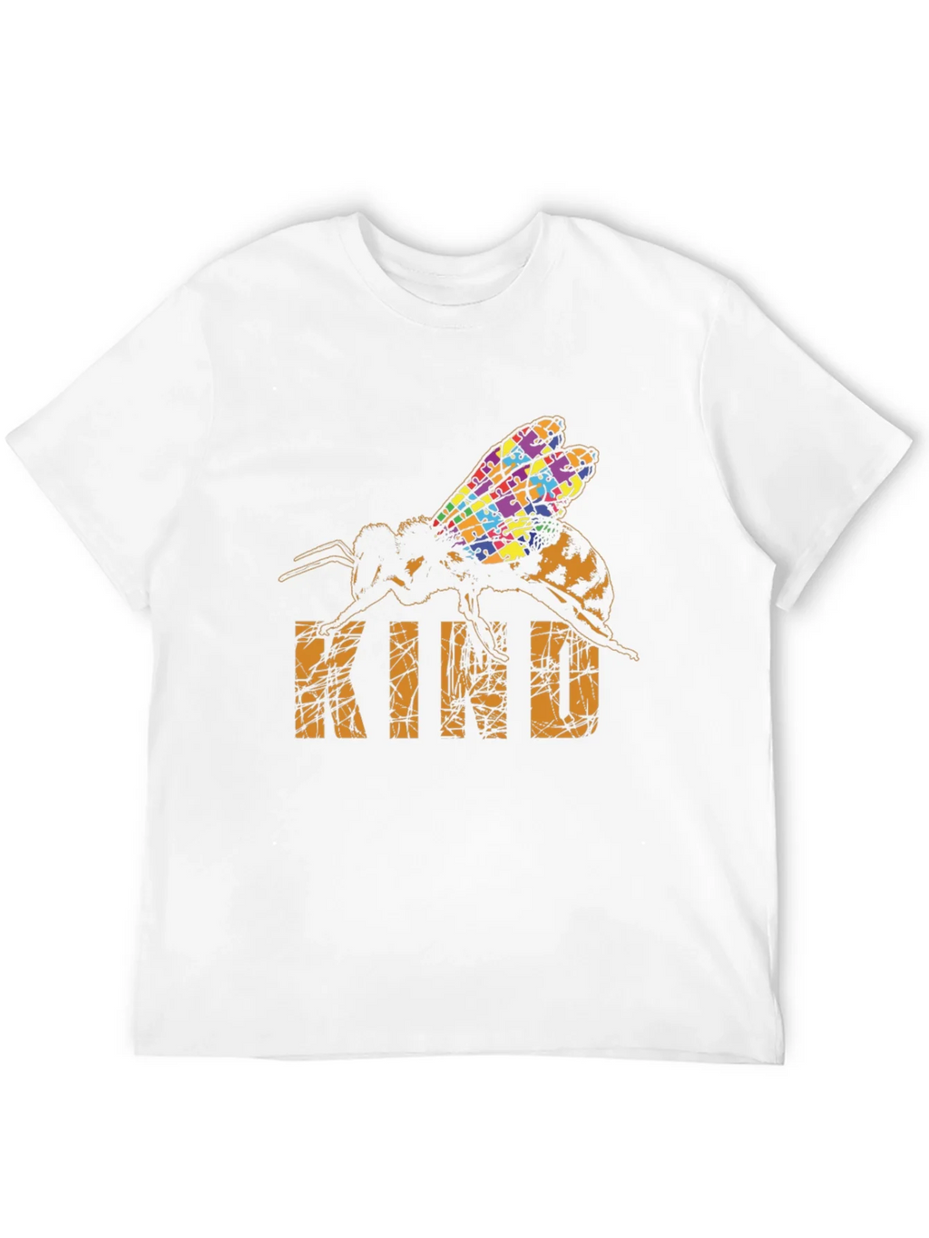 Be Kind Bee Autism Puzzle T-Shirt product image 11